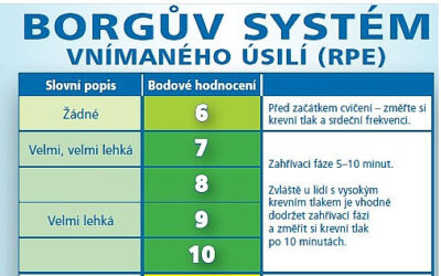 Borgova škála – hodnocení intenzity pohybové aktivity